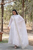 V510: Beautiful Georgette frocks with duppata