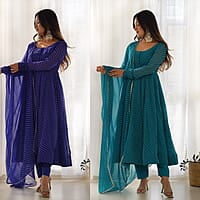 B2046: Beautiful 3Pc Anarkali Style Dress Sets