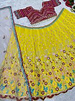 P704: Beautiful Bridal Wear Mirror Work Lehanga Sets