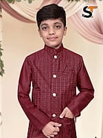 V136: Beautiful Kids Kurta Pajama Set With Jacket V136: Beautiful Kids Kurta Pajama Set With Jacket