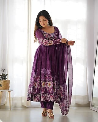 B2047: Beautiful 3Pc Anarkali Style Dress Sets
