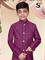 V136: Beautiful Kids Kurta Pajama Set With Jacket V136: Beautiful Kids Kurta Pajama Set With Jacket