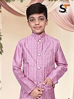 V136: Beautiful Kids Kurta Pajama Set With Jacket V136: Beautiful Kids Kurta Pajama Set With Jacket