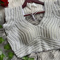 V137: Beautiful Readymade Pearls Work Blouse