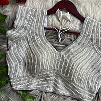 V137: Beautiful Readymade Pearls Work Blouse