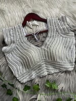 V137: Beautiful Readymade Pearls Work Blouse