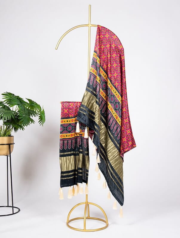 B1476: Beautiful Gajji Silk Duppata