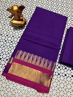 V216:Ready to ship soft Mangalagiri cotton  sarees comes with unstitched blouse