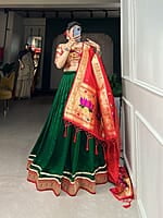 V177: Beautiful Soft silk paithani Lehanga set