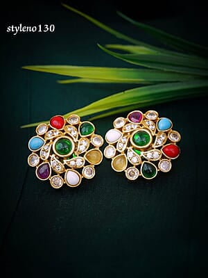 M018: Multicolour Stone Earrings