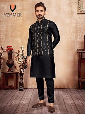 V185: Beautiful Mens Kurta Pyjma Sets With Jacket