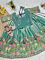 P591: Beautiful Designer Crushed Silk Lehenga Sets In Embodied Work Boders P591: Beautiful Designer Crushed Silk Lehenga Sets In Embodied Work Boders