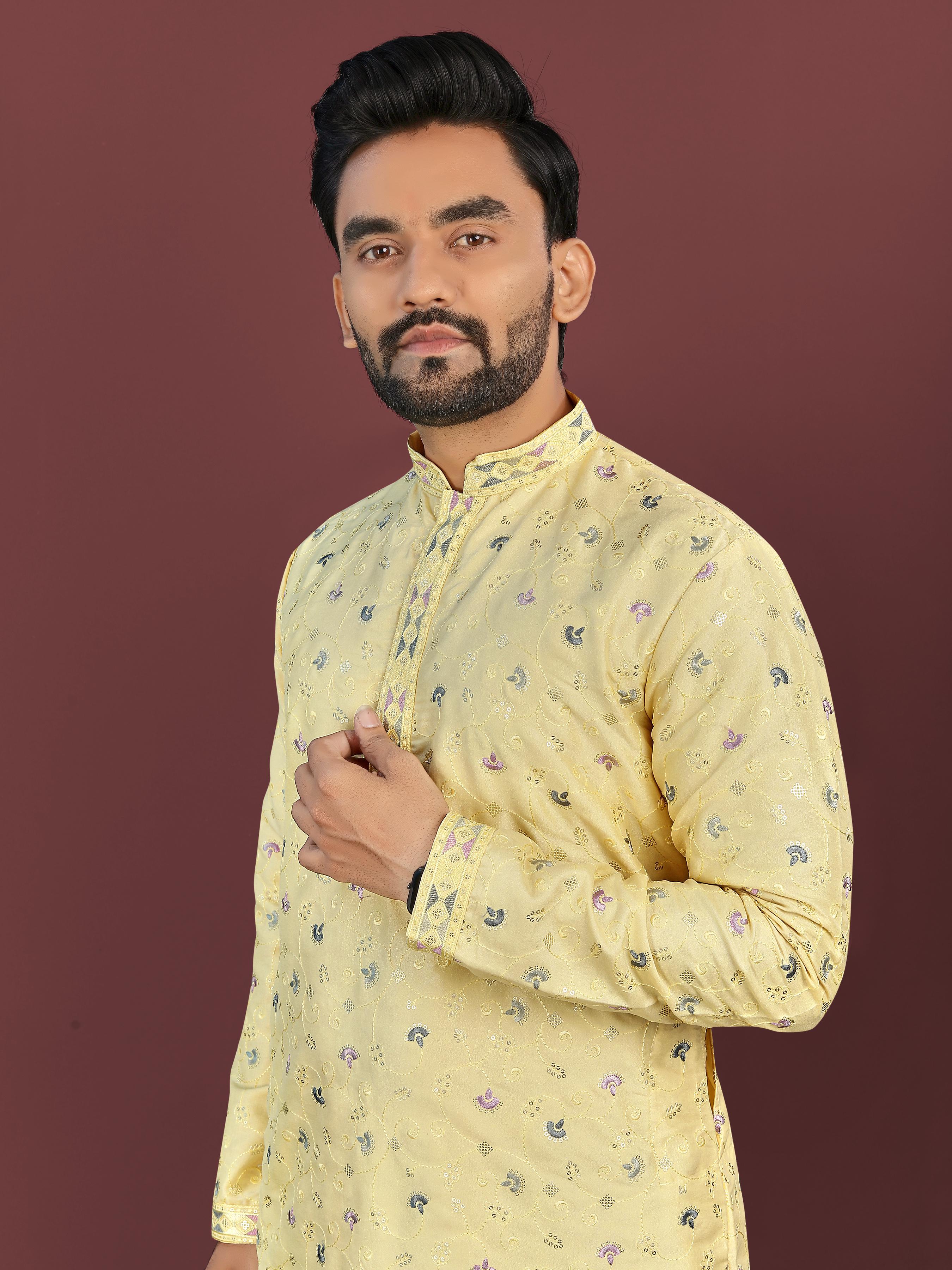 c064: Beautiful Mens Kurta Pajama Sets