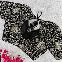 B3223: Beautiful Readymade Pure Velvete Gloden Sequins Embroidery Work B3223: Beautiful Readymade Pure Velvete Gloden Sequins Embroidery Work