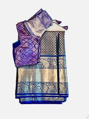 M757: Beautiful  Soft Silk Saree With Stitched Blouse