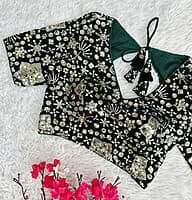 B3223: Beautiful Readymade Pure Velvete Gloden Sequins Embroidery Work B3223: Beautiful Readymade Pure Velvete Gloden Sequins Embroidery Work