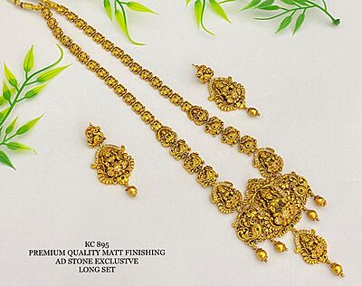 V414: Beautiful Premium Quality Matt Finishing AD Stone Long Haram