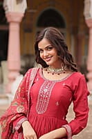 M1202: Beautiful Georgette Squins Embordiary Long Frocks With Duppata M1202: Beautiful Georgette Squins Embordiary Long Frocks With Duppata