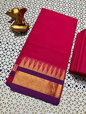 V217:Ready to ship soft Mangalagiri cotton  sarees comes with unstitched blouse