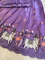 P550: Beautiful Crushed Silk Pichwai Design Lehenga Sets P550: Beautiful Crushed Silk Pichwai Design Lehenga Sets