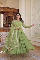 P152: Beautiful Georgette Frock With Duppata