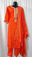P577: Ready To Ship Beautiful 3pc Silk Kurti Set