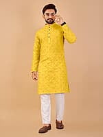 M860: Mens Mirror Work Kurta Pajama Sets