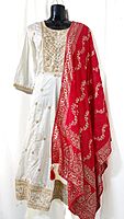 P588: Ready To Ship Beautiful 3pc Silk Kurti Set