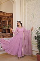 P152: Beautiful Georgette Frock With Duppata