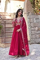 P720: Beautiful 2PC Georgette Frock With Duppata