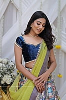 Beautiful Designer Kalamkari Soft Silk Lehenga Set